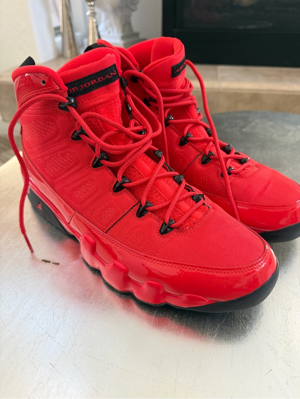 Jordan Retro Chili Red High-Top Sneakers - Size 12